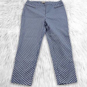 Chicos Geometric Cropped Ankle Capri Pants Size 2